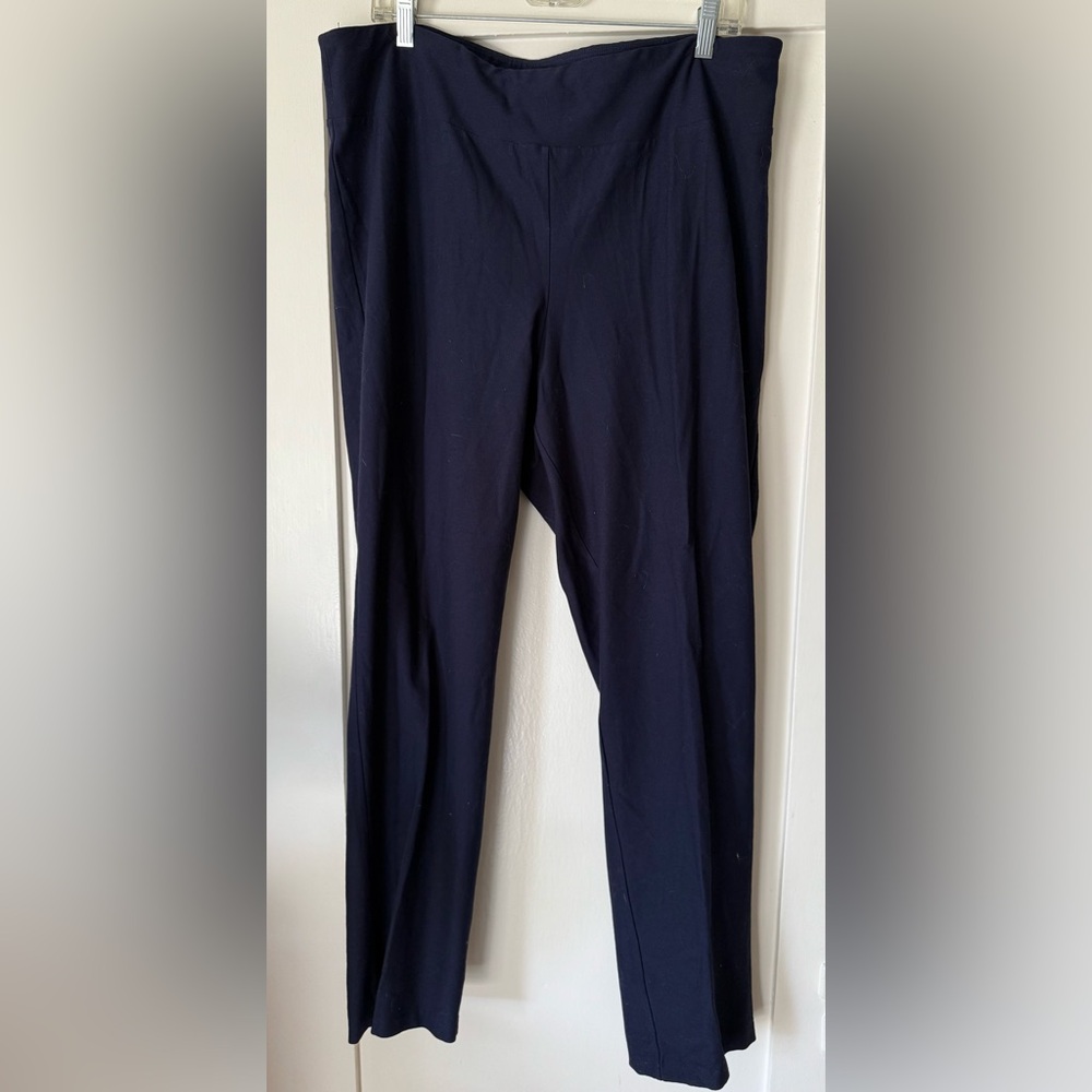 Navy Blue Eileen Fisher Straight-Leg Pants - Size XL. Barely worn.